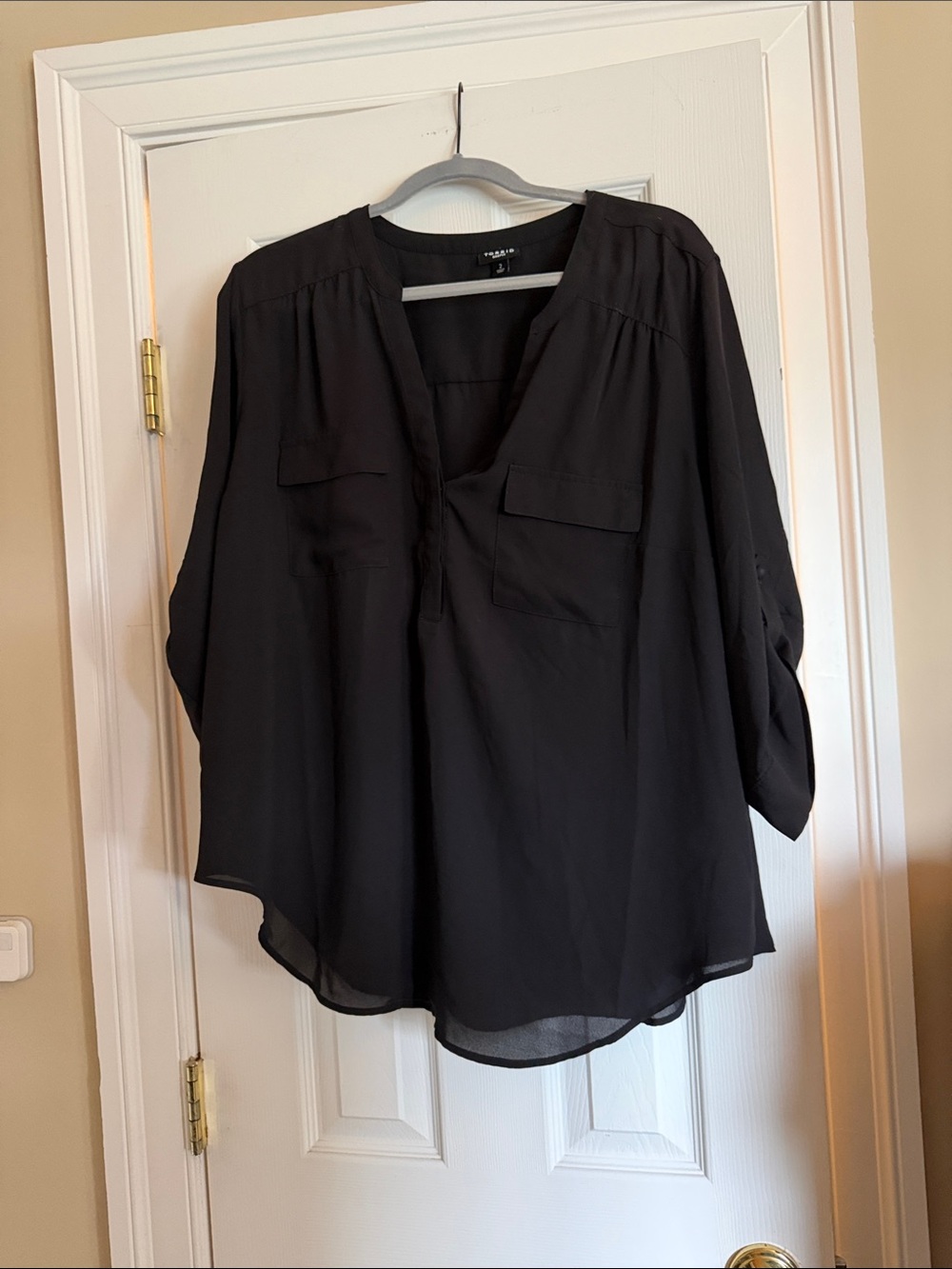 torrid Black V-Neck Blouse